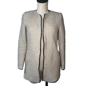 Forever 21 Vintage Y2K Women's Alpaca Blend Teddy Jacket size S  Zip Up